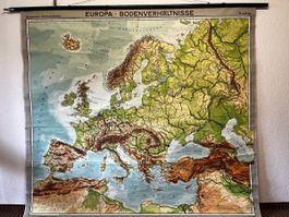 Schulwandkarte Bodenverhältnisse Europas 