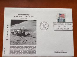 Brief Apollo 15  Mondlandung  (R39)