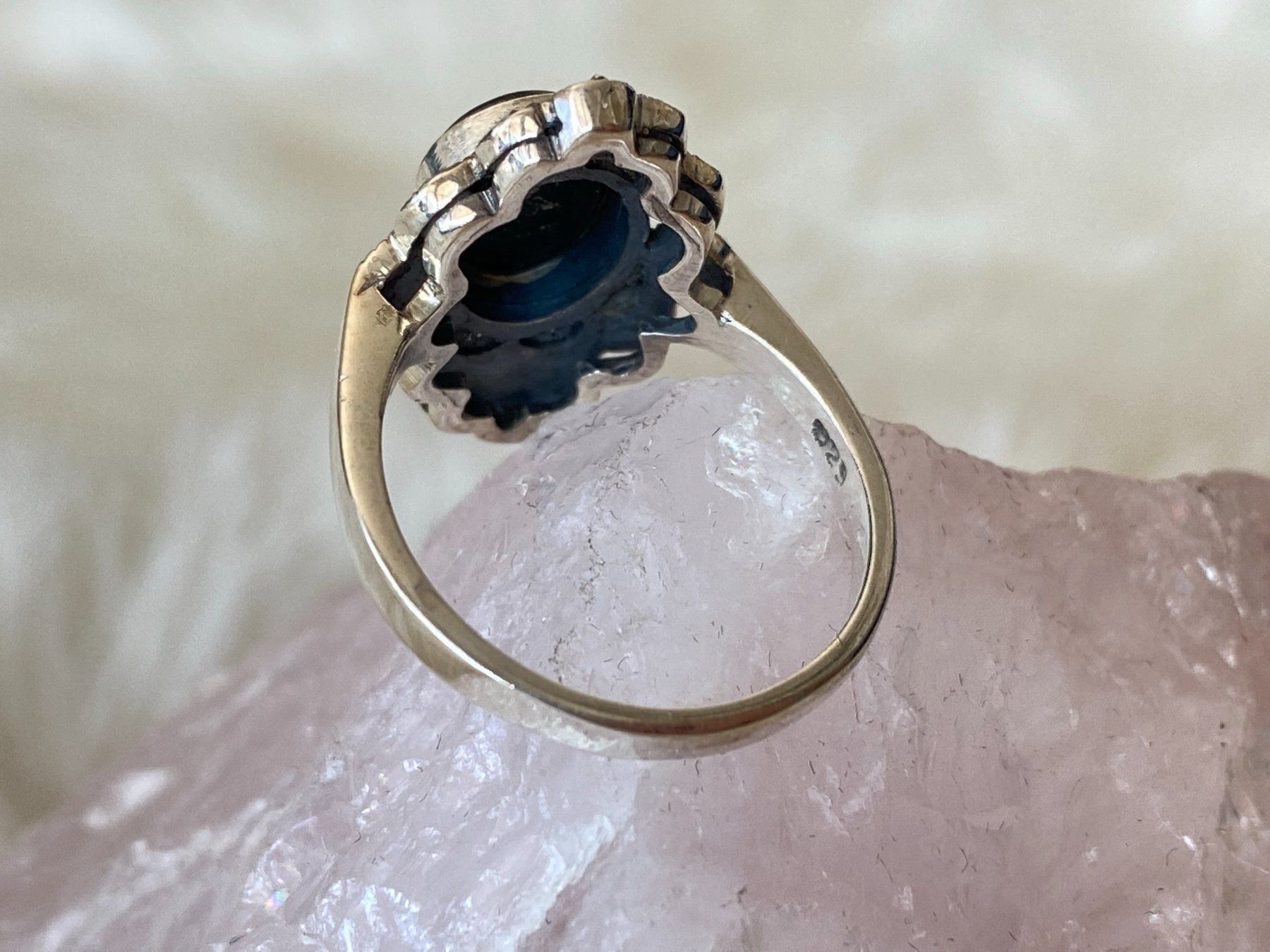 Anelli: Ring Silber 925 mit schwarzem Stein – Usato da Istighofen venduto da Ringparadies 2