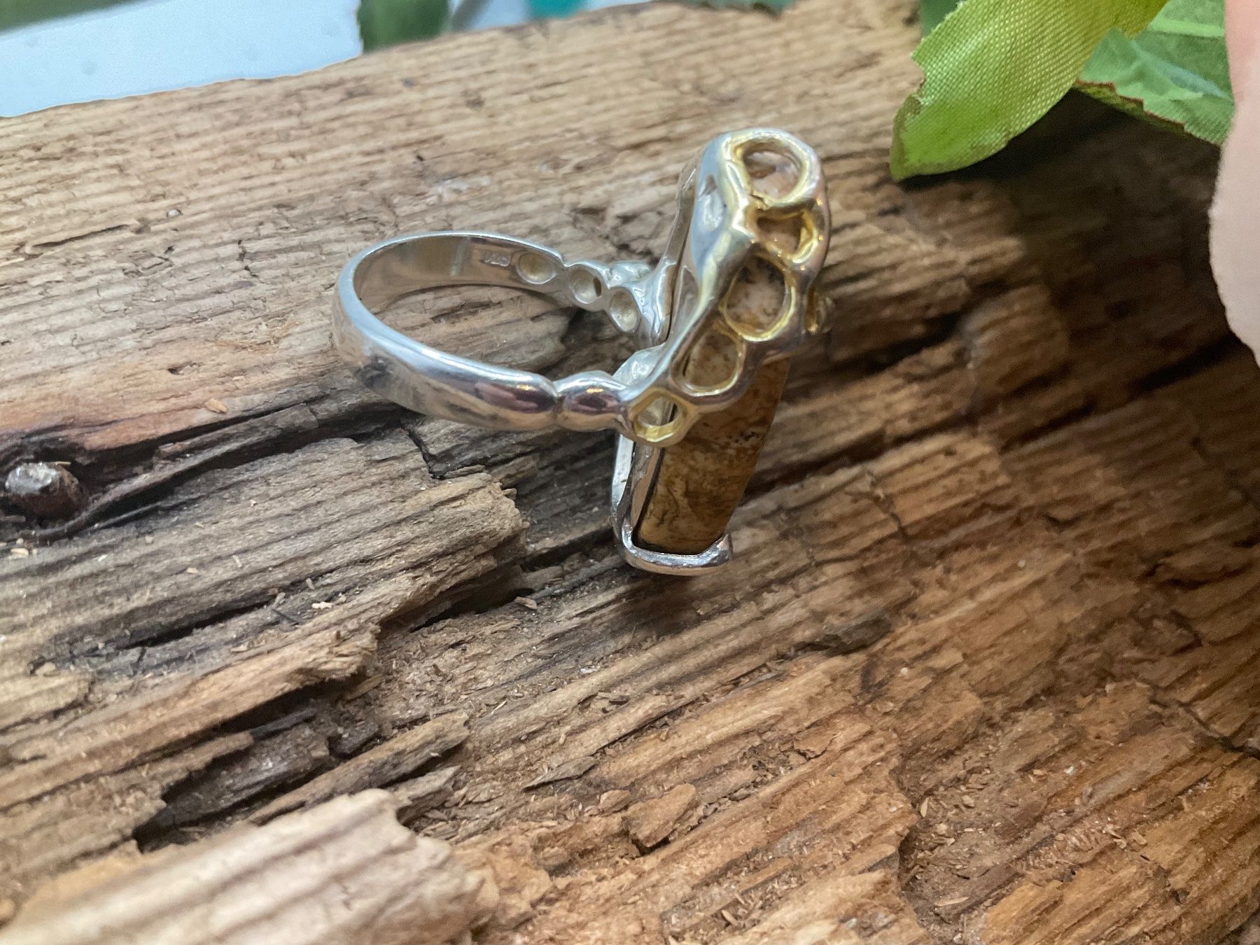 Ringe: Silberring Riesen Landschaftsjaspis, Gr.55.5 – Neu (gemäss Beschreibung) aus luzern von Alpendorf1 4
