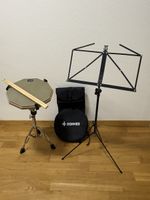 Donner Drum-Pad Set mit Ständer und Notenständer (Trommelböc