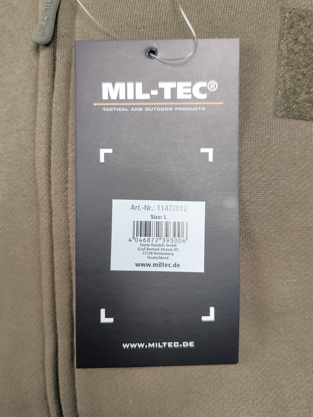 Uniformen: Tactical Kapuzenjacke, oliv, Grösse L – Neu (gemäss Beschreibung) aus Bauma von SwissMilitaria 2