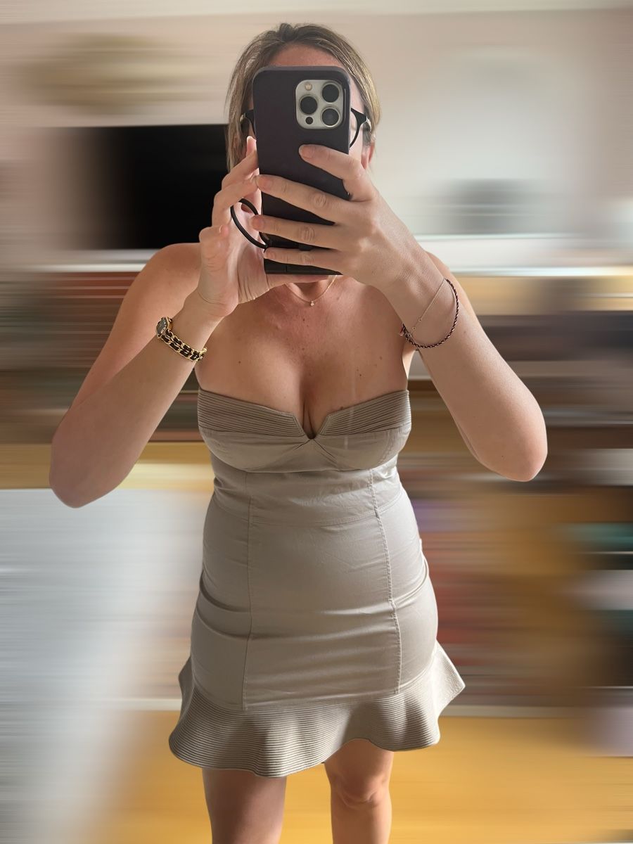 Vestiti: Robe bustier Paul & Joe élégante T. 40 beige clair – Usato da Lausanne venduto da Stephaniesdressing