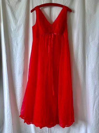 Rotes vintage Nachthemd "Vanity Fair" (USA)