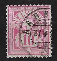 10 RP. ZIFFER WEISSES PAPIER (Z/55), 0 AARB...