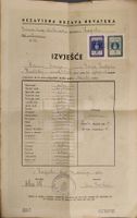 NDH Kroatien Dokument Schulnoten mit Original Stempel