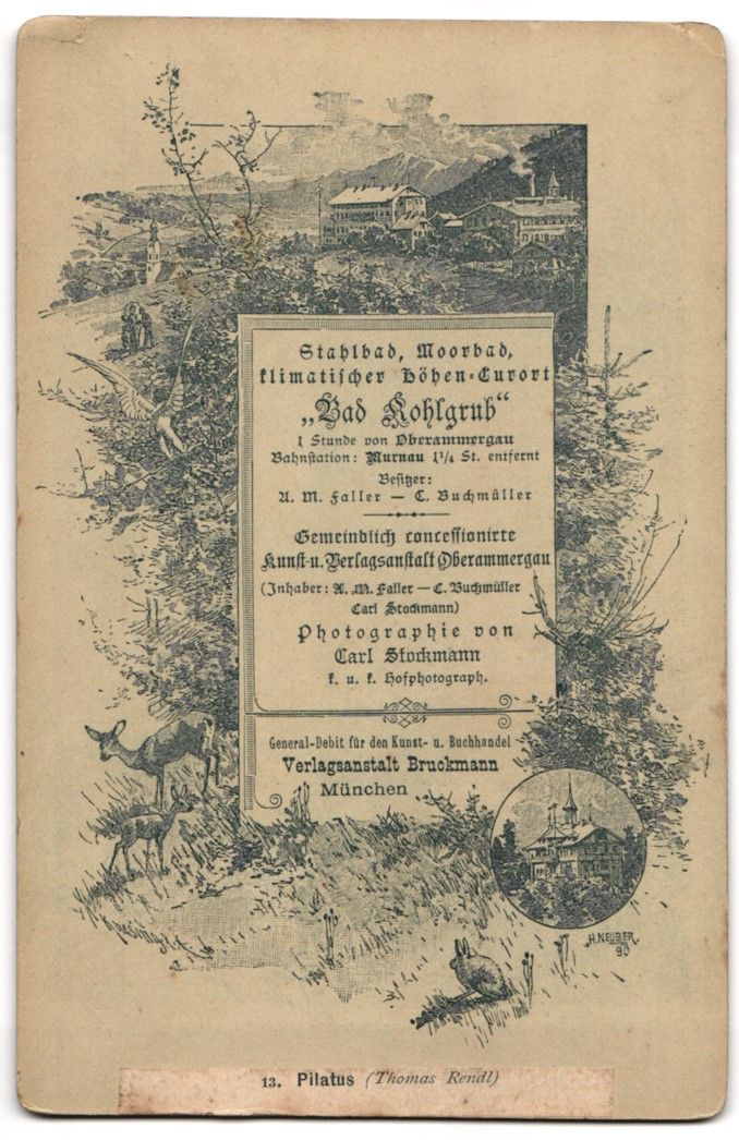 Fotografie & Manifesti: Fotografie Oberammergau, Schauspieler Th – Usato da Berlin venduto da bartko-reher 1