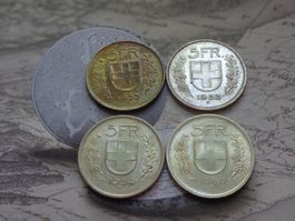 4 x 5 Fr. 1933-1953-1954-1969