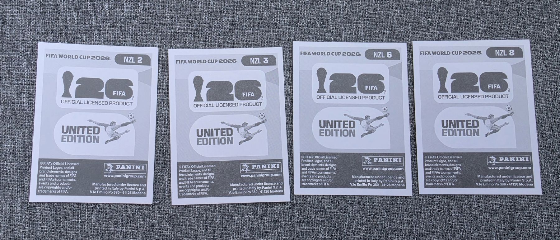 Panini Carte collezionabili: FIFA WM 2026 Sticker NZL 2, 3, 6, 8 Set – Nuovo (secondo la descrizione) da Muhen venduto da Snowman78 1
