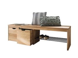 Sitzbank Garderobenbank COLON Wildeiche massiv 160 cm