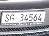 Kontrollschild SG 34564