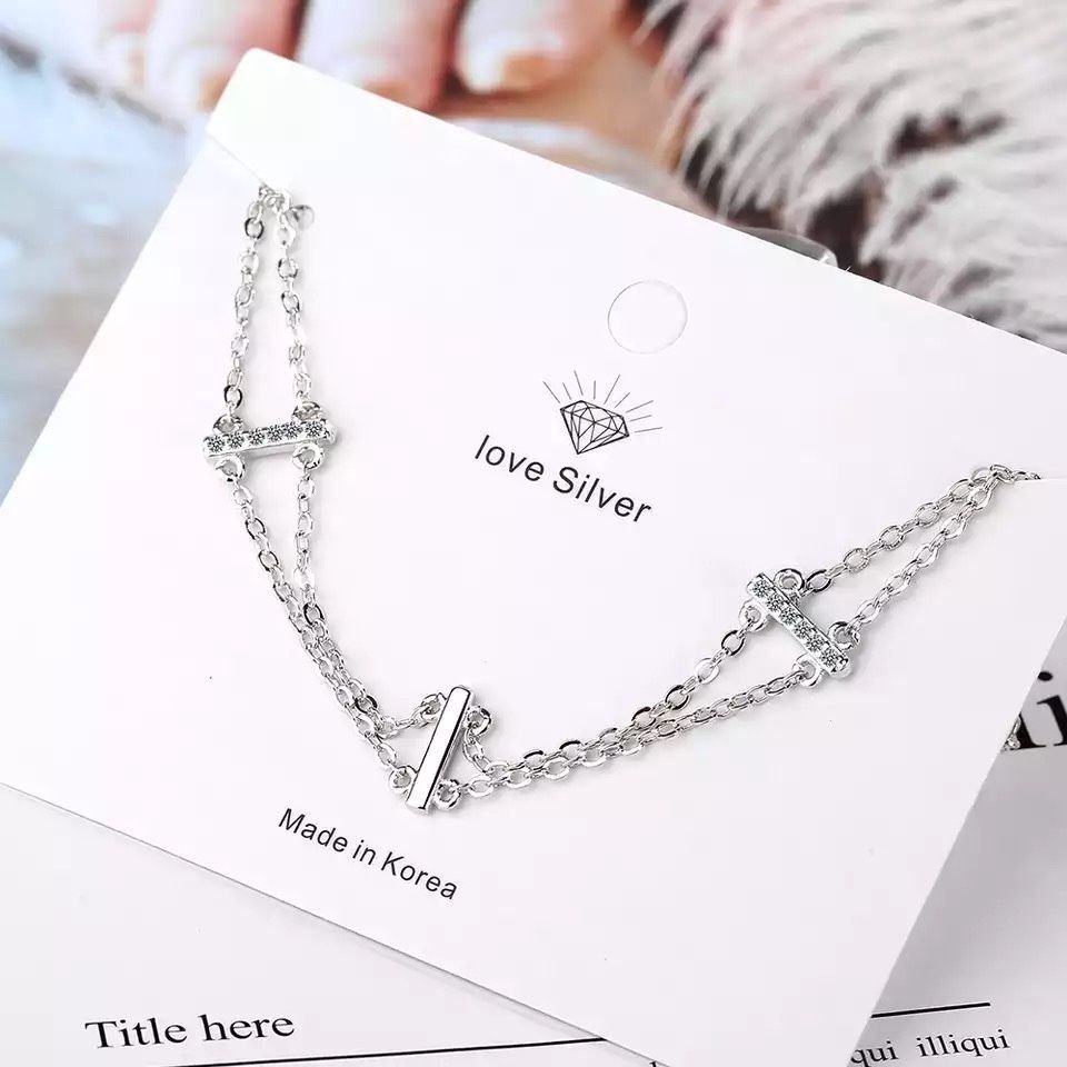 Bracciali & Braccialetti: silber armkette (doppelkette) – Nuovo e nell'imballaggio originale da St. Gallen venduto da yatoot26 2