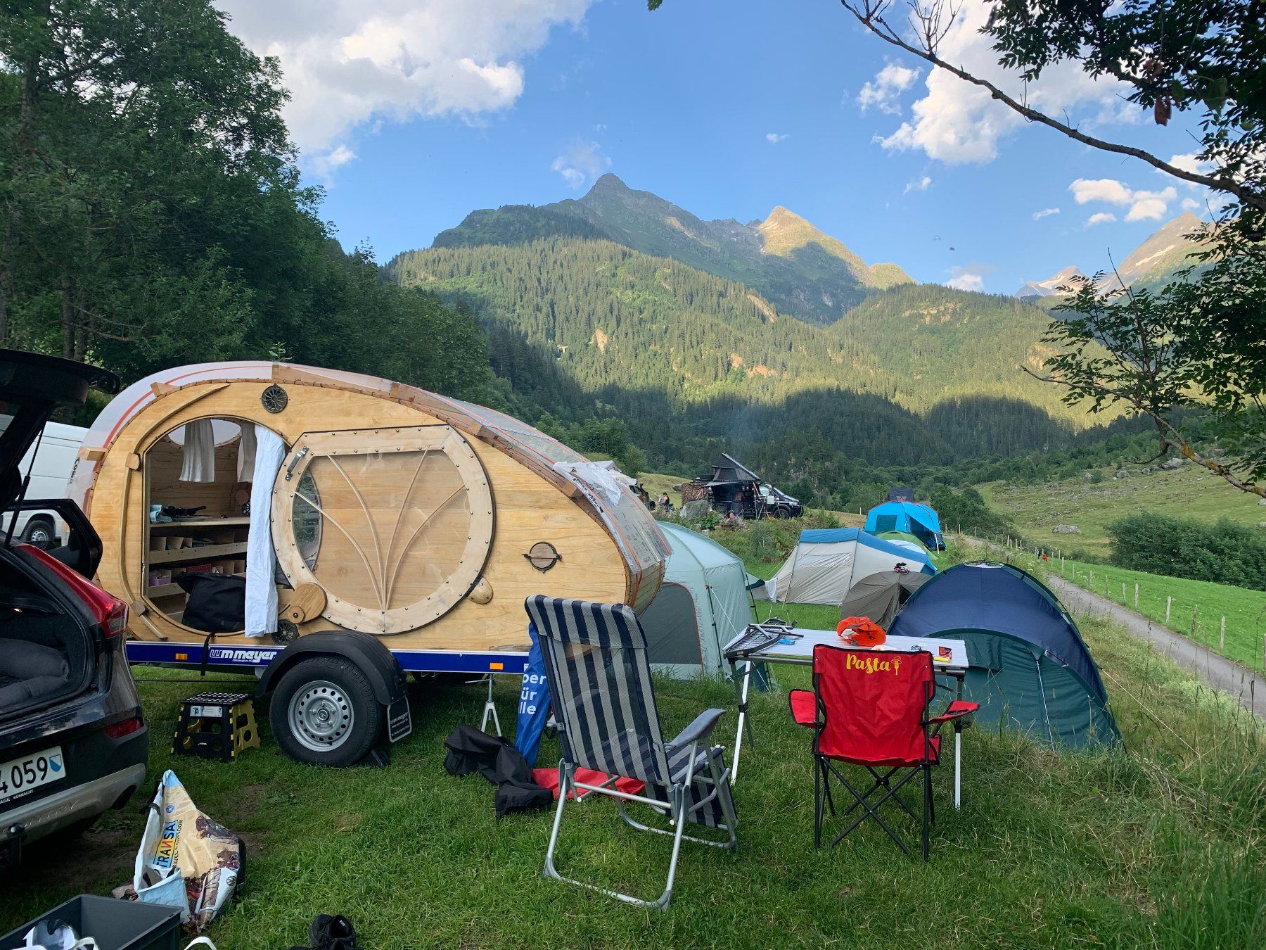 trekking zelt 3 personen Where Tomorrow Pop Up Zelt - 3-Personen-Zelt mit Doppeltür- Wurfzelt  Trekkingzelt - 210x190x110 cm