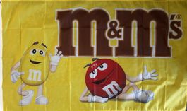 M&M's Fahne Flag Peanut Erdnuss Schokolade Crispy Tafel