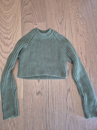 Zara Strickpullover, olivgrün, Grösse S