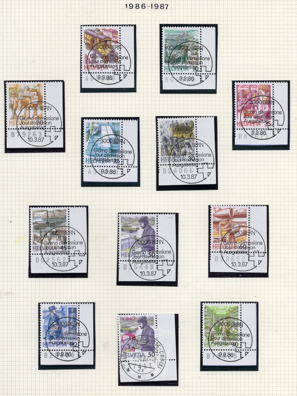 Alle Briefmarken: R2565  /  Collection obl. centrales 1er jour – Neu (gemäss Beschreibung) aus Ste-Croix von MONT-TAGNAC 2