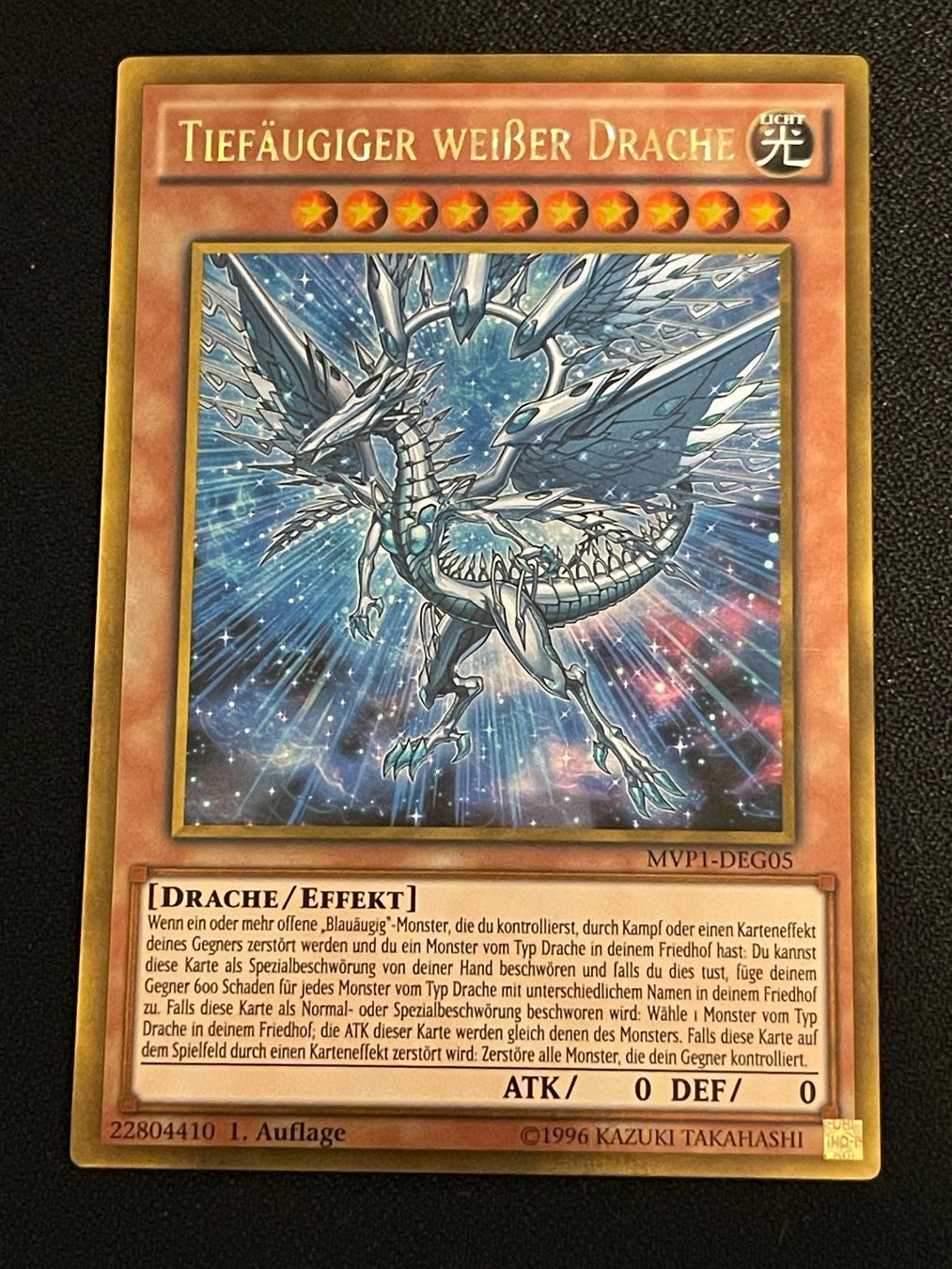 Yugioh Carte collezionabili: Tiefäugiger weißer Drache MVP1-DEG05 – Nuovo (secondo la descrizione) da Aarau Rohr venduto da Der.Paul