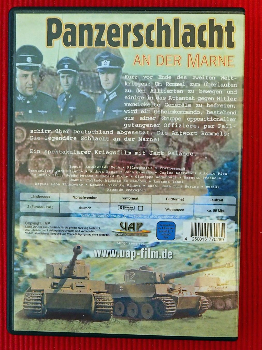 Tutti i DVDs: Panzerschlacht an der Marne / Jack Palance – Usato da Chur venduto da big_5zx8 1