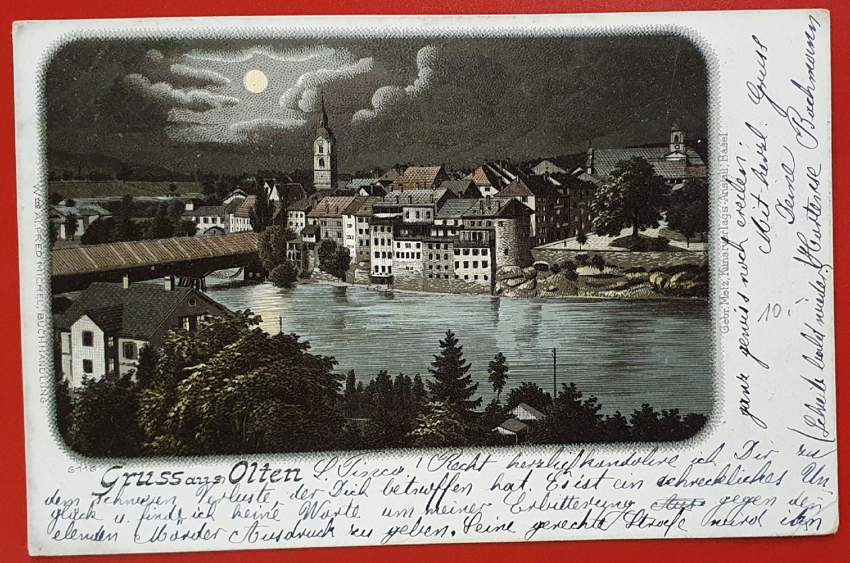 Cartoline postali: Gruss aus Olten 1898 – Usato da Kreuzlingen venduto da Rschweiz1