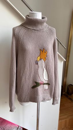 Cooler Rollkragenpulli von THE HOLYGOAT Gr.L Taupe