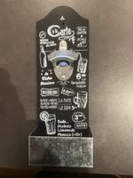 Wand-Flaschenöffner mit Auffangbehälter, Chalkboard-Stil