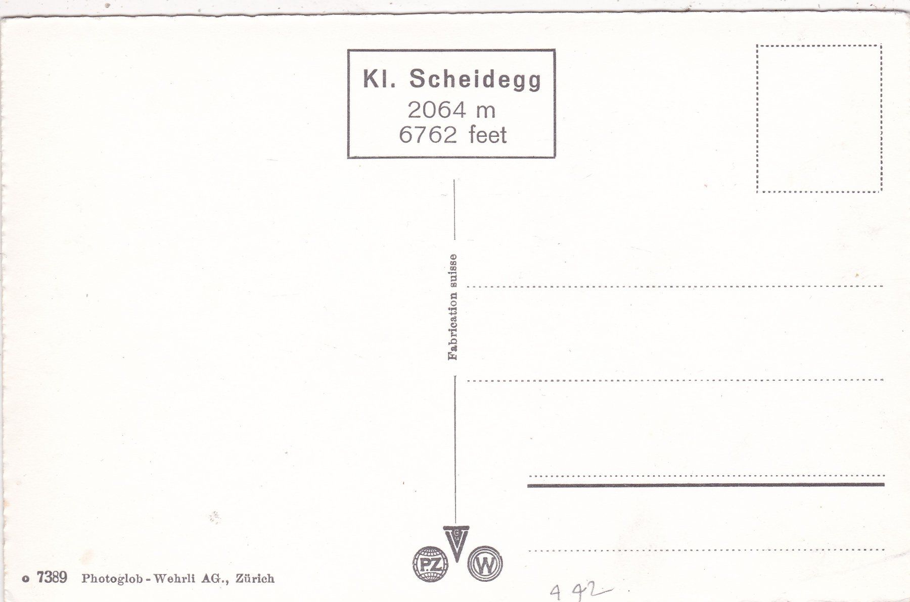 Cartoline postali: Kleine Scheidegg  Bahn Eiger Mönch – Usato da Herisau venduto da Lisegrat2008 1