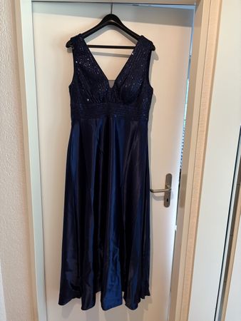 Neues-Elegantes Abendkleid, Grösse XXL dunkelblau ungetragen