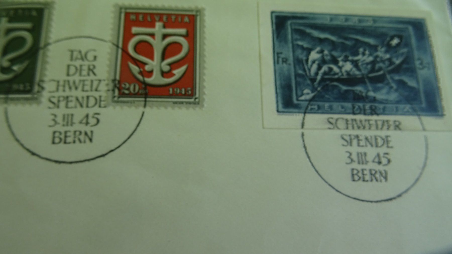 Tutti i francobolli: 3.III.45.,SONDERSTEMPEL TAG DER SCHWEIZ: – Usato da Eschenbach SG venduto da eDaisy 1