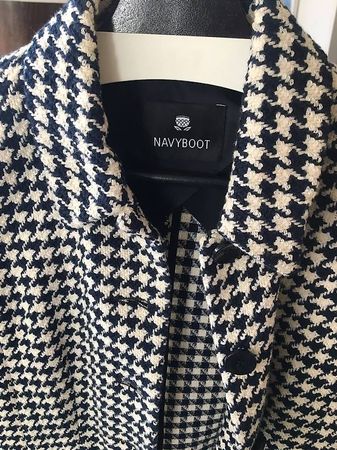 Baumwoll-Mantel von Navyboot Gr. 36 (neu) Hahnentrittmuster