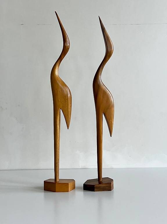 Statuette: Teak Bird Sculpture, Scandinavian Mid century design – Usato da Oberägeri venduto da Theonose74 4