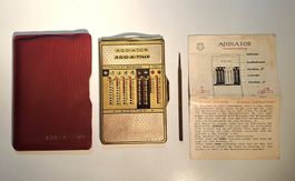 Vintager mechanischer Rechner Addiator Add-A-Time (1960er)