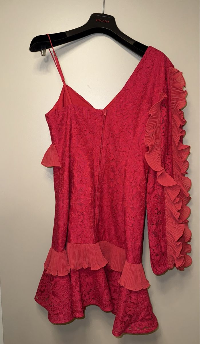 Kleider: Keepsake Spitzenkleid | Rot | One-Shoulder | Grösse S – Neu (gemäss Beschreibung) aus Oftringen von Jola16 1