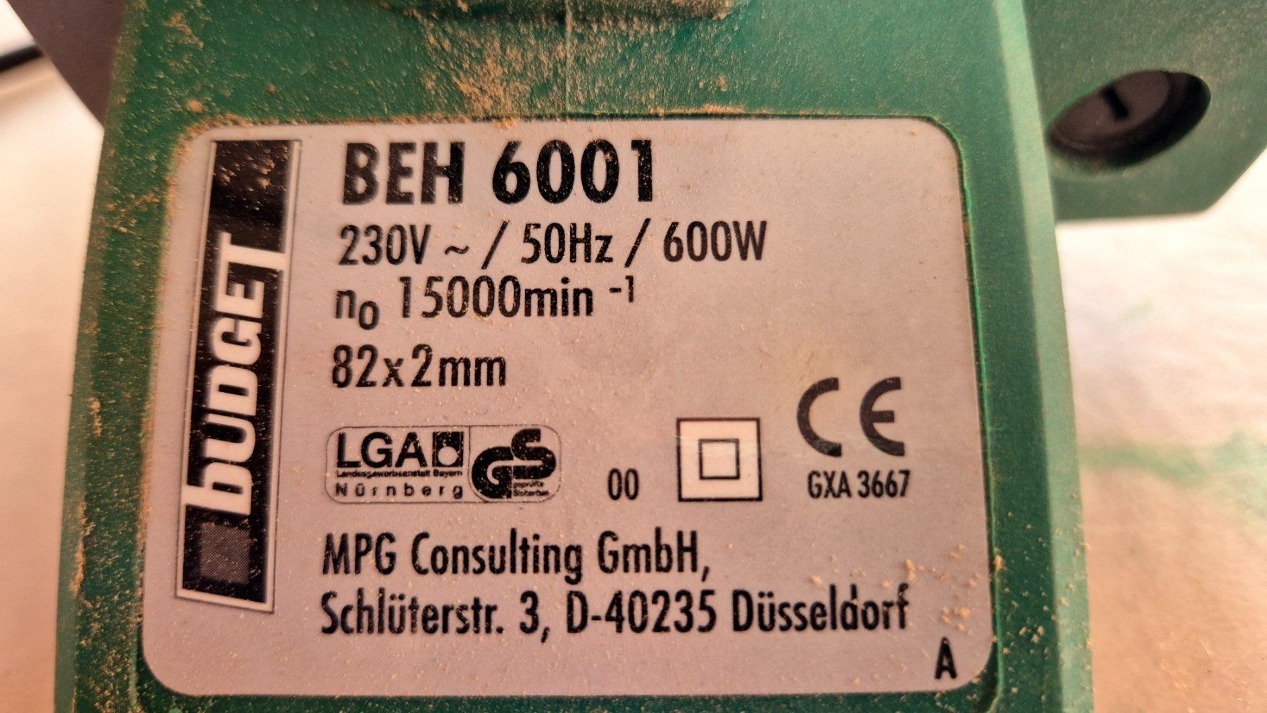 Tutte le macchine: Elektrischer Handhobel BEH 6001 – Usato da Steinhausen venduto da joseph-sen 1