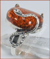 BALTIC AMBER, Echter Bernstein Ring 925 Silber