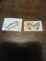 Lot de 2 timbres rares du Laos - Faune & Flore exotique!