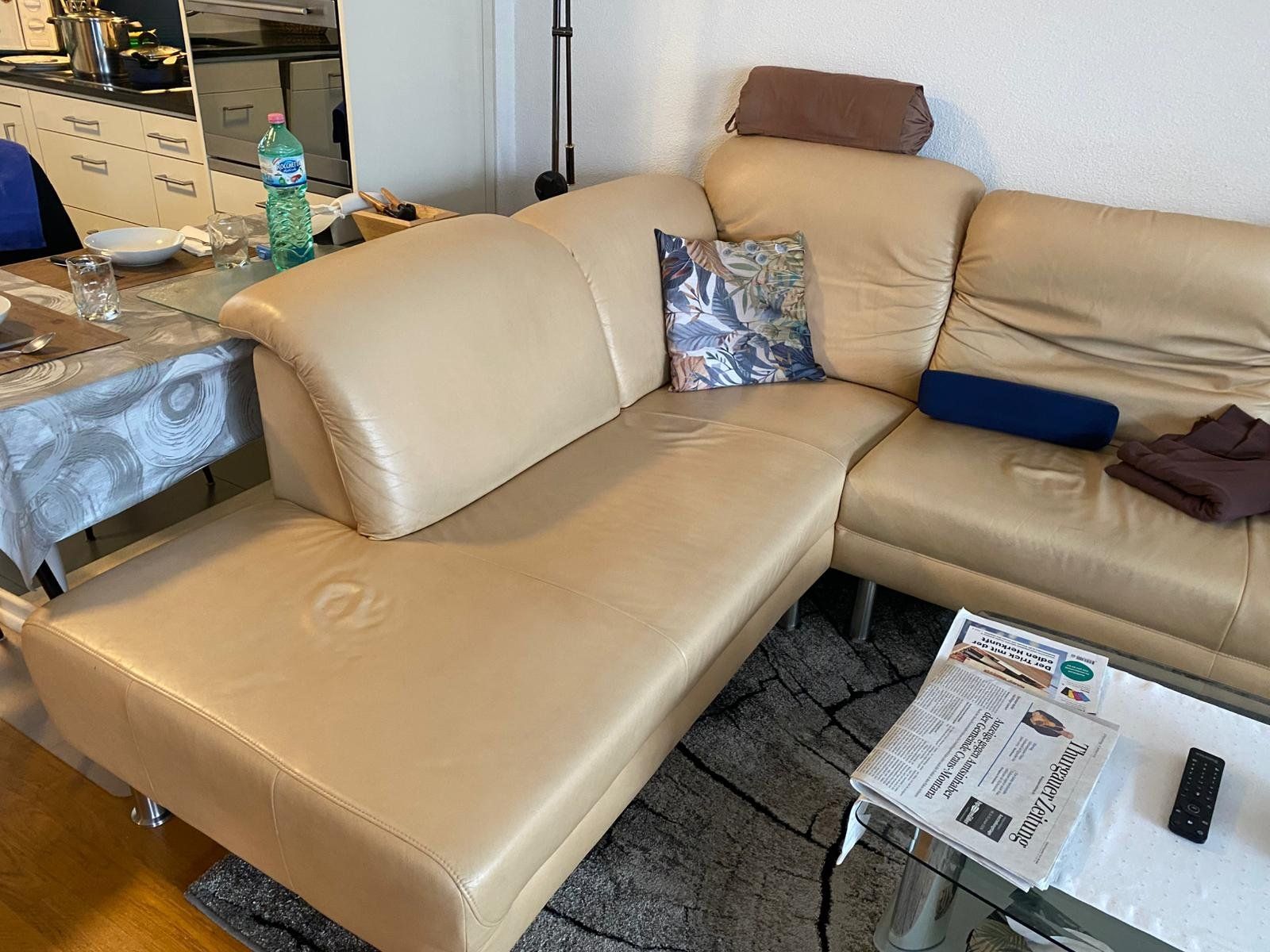 Divani: Leder-Ecksofa inkl. langen Hocker – Usato da Tägerwilen venduto da Taegi01 4