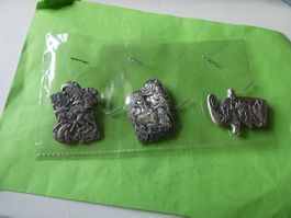 3 alte Fasnachtsplaketten