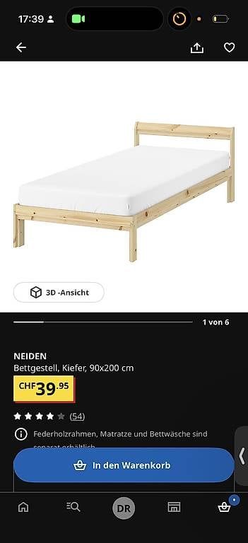 Letti: Ikea Bett 90x200cm – Usato da Niederwangen BE venduto da disvha