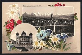 Bern, Kornhausbrücke und die Alpen, Bun