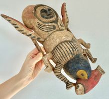 seltene alte Eskimo Indianer Inuit Maske Höhe 40 cm