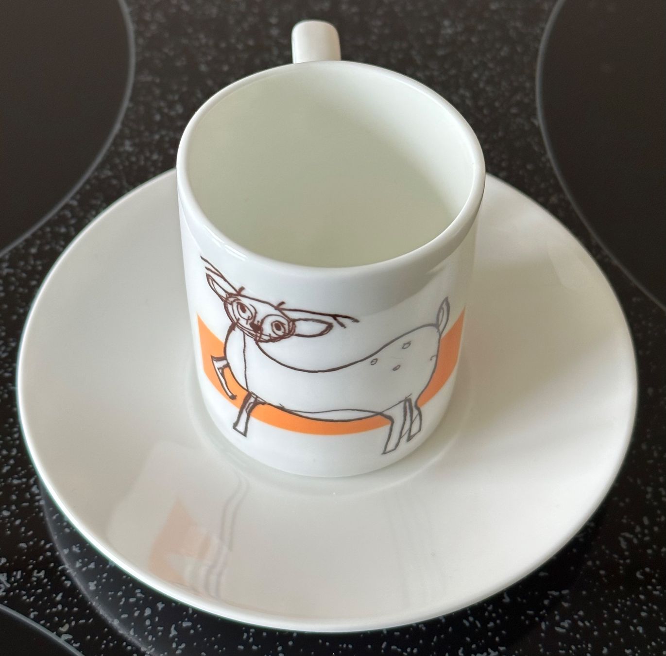 Tazze: Espresso Tasse mit Teller neu – Nuovo (secondo la descrizione) da Basel venduto da Kanako 1