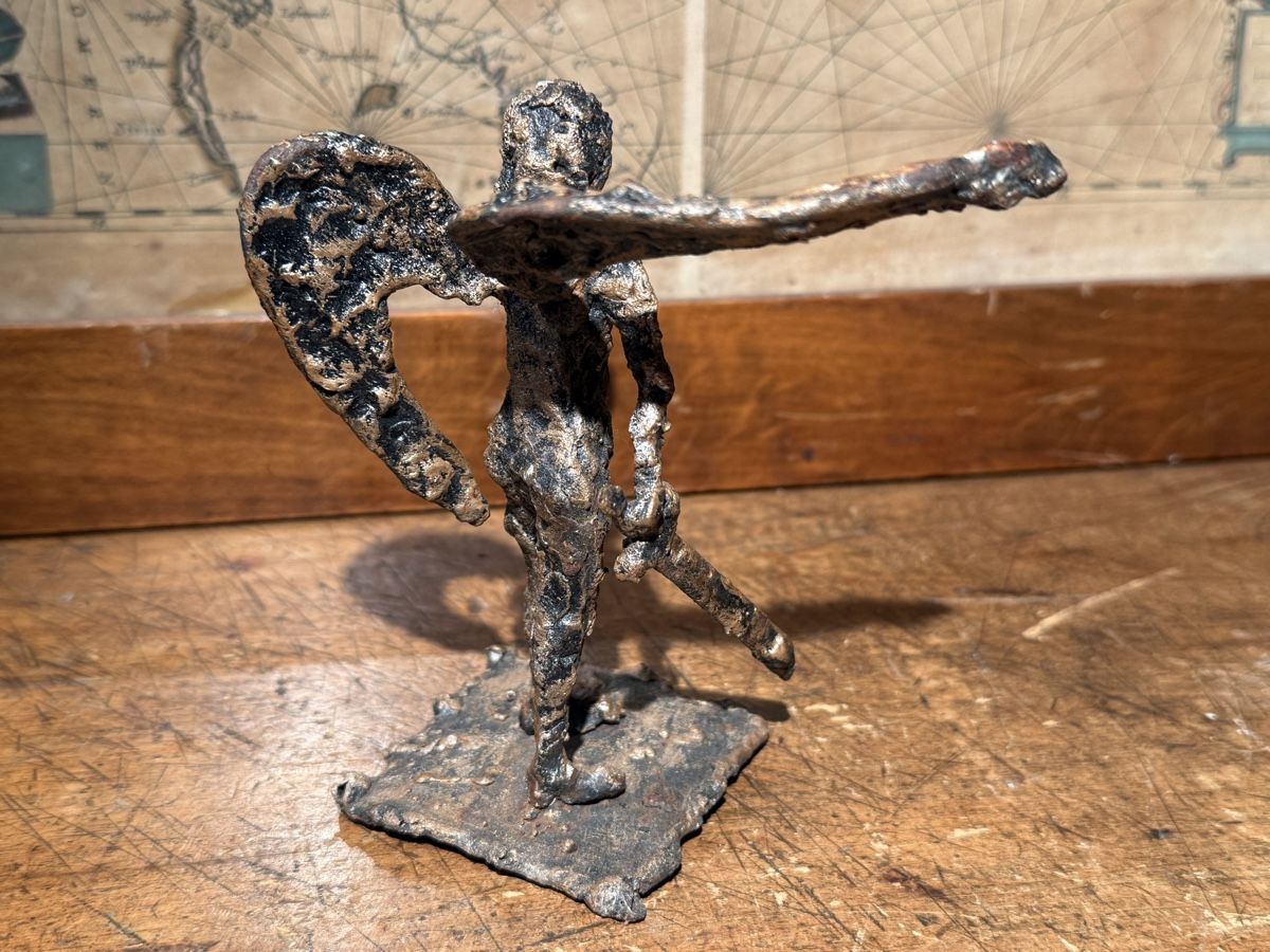 Tutte le decorazioni: Antiker Eisen Engel Dämon Skulpturen  2x  – Usato da schaffhausen venduto da VintAntik_1980 4