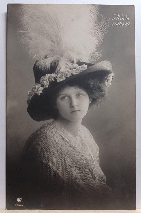 Carte Postale Ancienne 1909 - Dame Golfeuse - Mode édouardienne - Très Rare