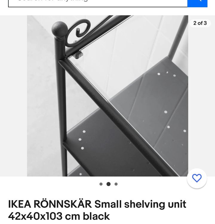 Ikea Rönnskär Regal aus Metall und Glas Kaufen auf Ricardo