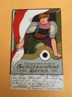 Zürich Schützenfest Frau in Tracht 1907
