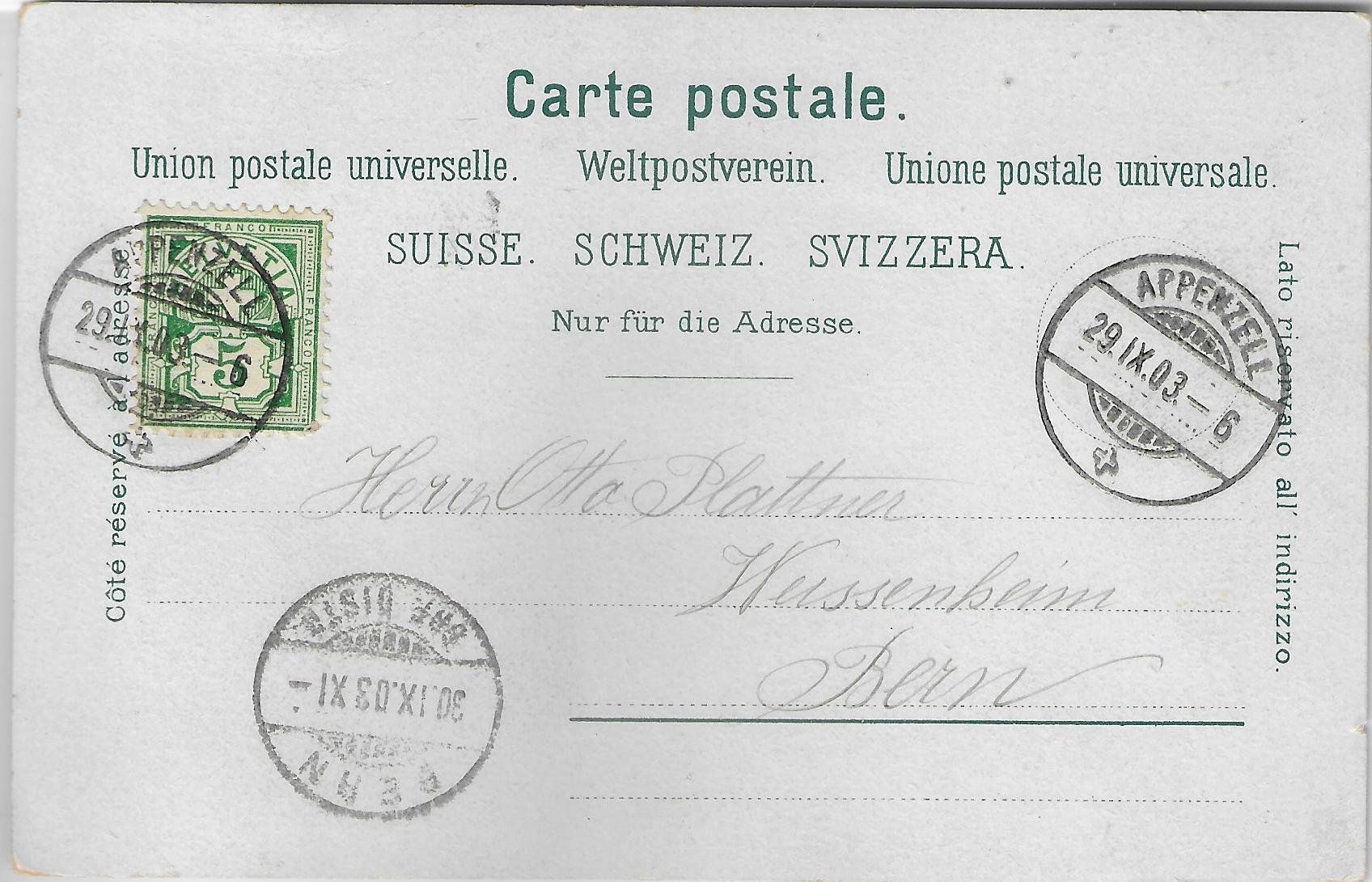 Cartoline postali: Gruss von der Seealp - Ruderboote – Usato da Ettingen venduto da Kartenplanet 1