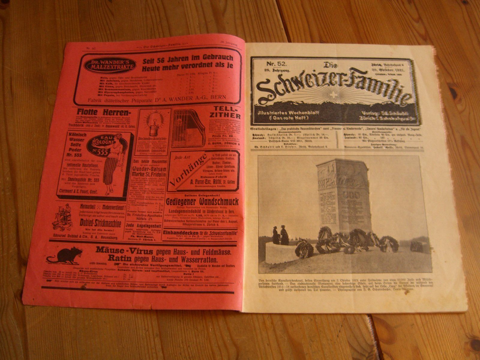 Tutti i francobolli: Nr.44-52,von 1921 der"Schweizer-Familie" – Usato da Winterthur venduto da Gaia 9