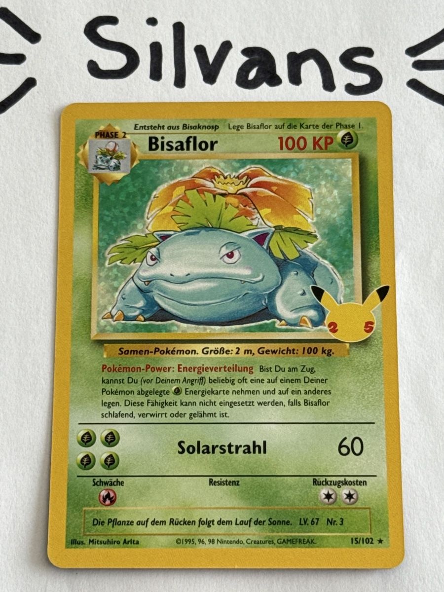 Pokémon Sammelbilder & Trading cards: Bisaflor Holo Base Set Celebrations Anniversary 25th Deutsch – Neu (gemäss Beschreibung) aus Wil SG von Silvans