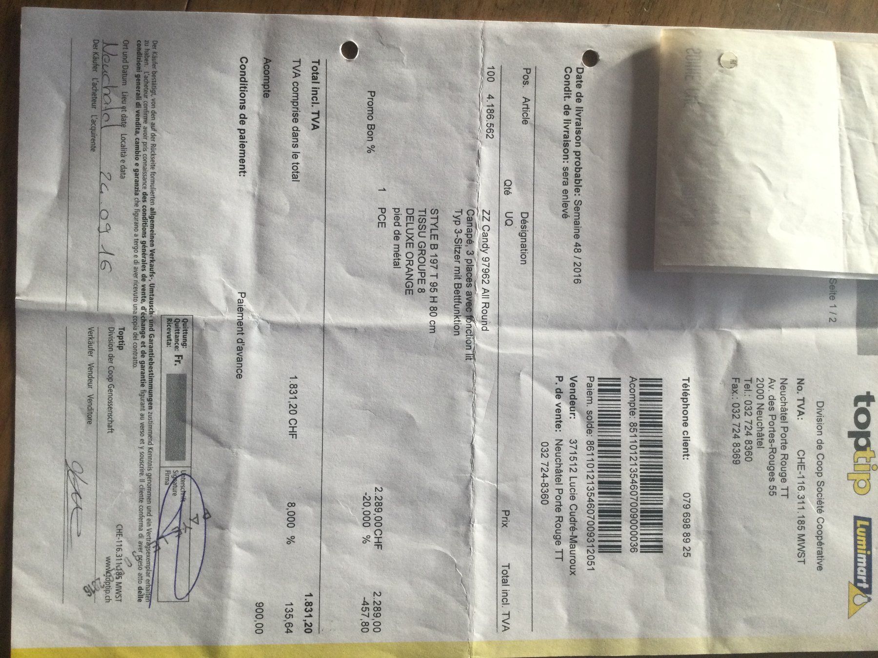 Livique Divani: Canapé lit – Usato da Corcelles NE venduto da veg_hx5k 2
