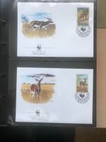 WWF Sambia 1987 Satz Schwarze Litschi Antilope Ersttagsbrief